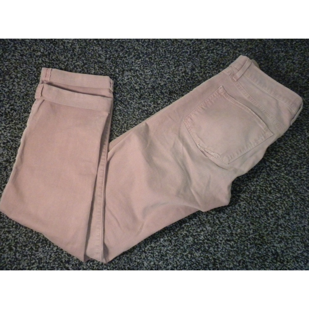 J Brand Tyler Jeans Mens 33x32 Thrashed‎ Radish Red Denim Slim Fit Distressed